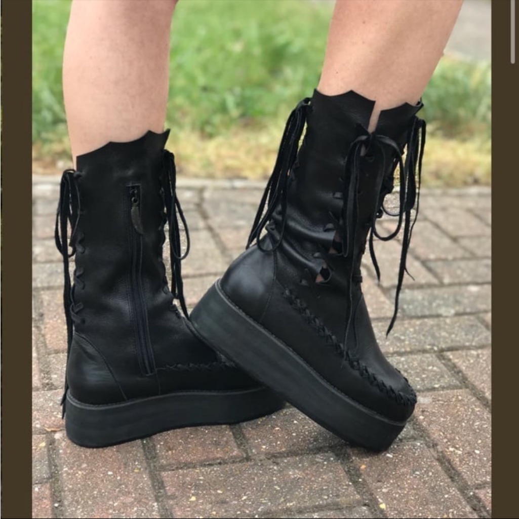 Gipsy Dharma Leather Platform Boots